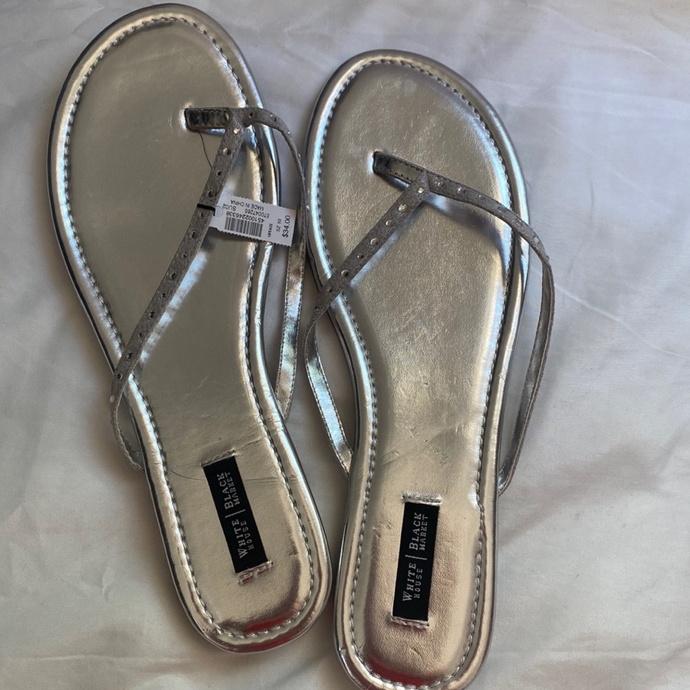 COPY - NWT White House Black Market “Diamond” Flip Flops 10